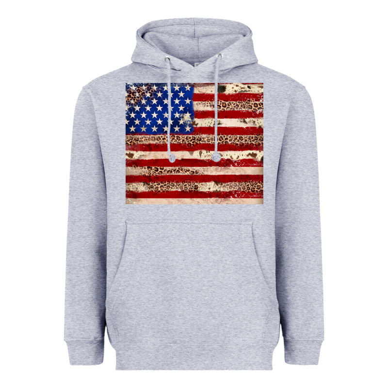 American Flag Leopard Cowhide Heavyweight Hoodie by JahusDesignShop | Teevron
