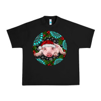 Black Baby Pig Christmas Urban Heavy Tee - RanaPortraitStore