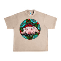 French Oak Baby Pig Christmas Urban Heavy Tee - RanaPortraitStore