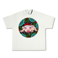 Pistachio Baby Pig Christmas Urban Heavy Tee - RanaPortraitStore