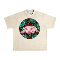 Sandshell Baby Pig Christmas Urban Heavy Tee - RanaPortraitStore