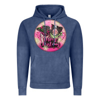 Vintage Denim Pink Merry Christmas Pig Vintage Hoodie - FaDigitalArtStudio