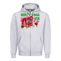 Heather Grey dont call me with pink phone and letters Zipper Hoodie - AdoDesignShop