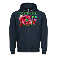 Navy dont call me with pink phone and letters Zipper Hoodie - AdoDesignShop