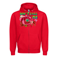 Red dont call me with pink phone and letters Zipper Hoodie - AdoDesignShop