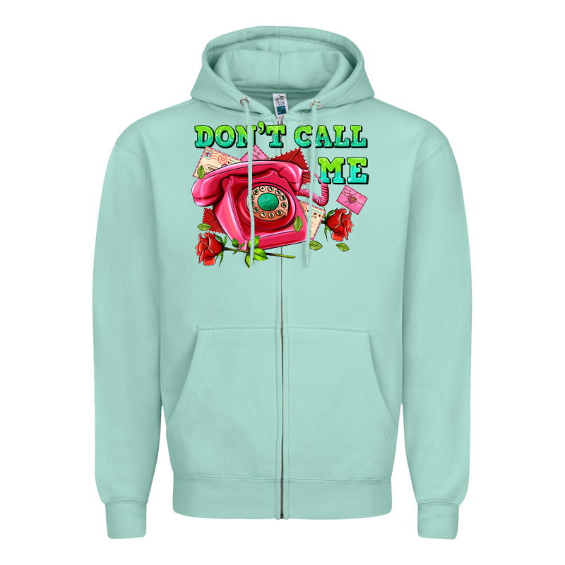 Dont Call Me With Pink Phone And Letters Zipper Hoodie by AdoDesignShop | Teevron