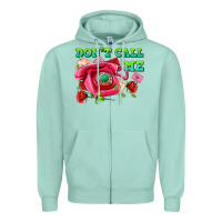 Seafoam dont call me with pink phone and letters Zipper Hoodie - AdoDesignShop