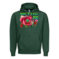 Sports Green dont call me with pink phone and letters Zipper Hoodie - AdoDesignShop