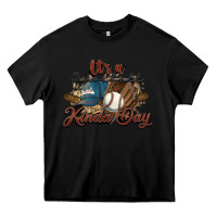 Black It's a Baseball kinda day Heavy Core Tee - HowdyJamesFarm