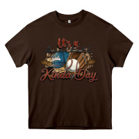 Chocolate Brown It's a Baseball kinda day Heavy Core Tee - HowdyJamesFarm