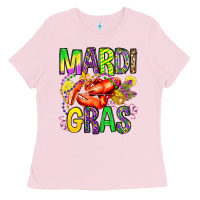 Bubblegum Pink mardi gras crawfish olivia Ladies Tee - OliviaCreatesArt