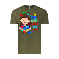Vintage Olive Stim your heart out Vintage Tee - FaDigitalArtStudio