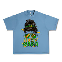 Pebble Blue lucky mama St. Patricks Day Urban Heavy Tee - FaDigitalArtStudio