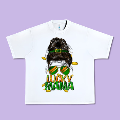 Lucky Mama St. Patricks Day Urban Heavy Tee Designed By Fadigitalartstudio