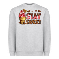 Heather Grey stay sweet Heavyweight Sweatshirt - AdoDesignShop