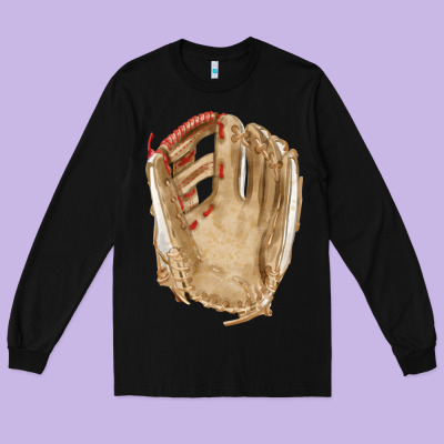 Catchers Mitt Fa Element Long Sleeve Tee Designed By Fadigitalartstudio