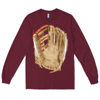 Burgundy Catchers Mitt Fa Element Long Sleeve Tee - FaDigitalArtStudio