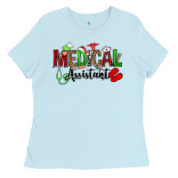 Baby Blue medical assistant christmas Ladies Tee - OliviaCreatesArt