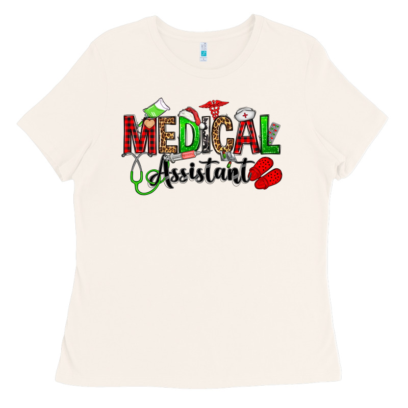 Medical Assistant Christmas Ladies Tee by OliviaCreatesArt | Teevron