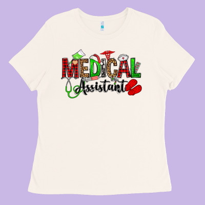 Medical Assistant Christmas Ladies Tee Designed By Oliviacreatesart
