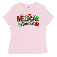 Bubblegum Pink medical assistant christmas Ladies Tee - OliviaCreatesArt
