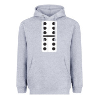 Heather Grey double six dominoes tshirt halloween costume 6 6 domino game t shirt Heavyweight Hoodie - baoMotion