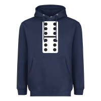 Navy double six dominoes tshirt halloween costume 6 6 domino game t shirt Heavyweight Hoodie - baoMotion