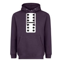 Plum double six dominoes tshirt halloween costume 6 6 domino game t shirt Heavyweight Hoodie - baoMotion