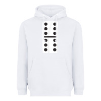 White double six dominoes tshirt halloween costume 6 6 domino game t shirt Heavyweight Hoodie - baoMotion