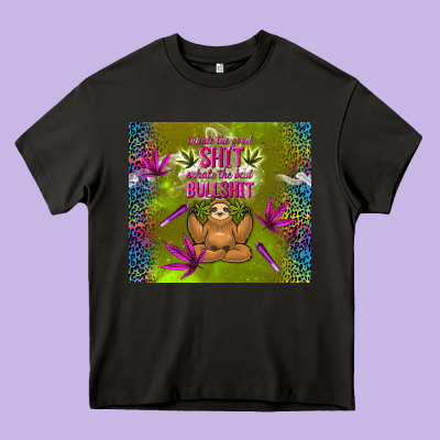 Inhale The Good Shit Exhale The Bad Bullshit Heavy Core Tee Designed By Tumblerdesignbyshophia