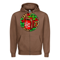 Chestnut christmas hot chocolate and candies Zipper Hoodie - AdoDesignShop