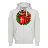 Dove Grey christmas hot chocolate and candies Zipper Hoodie - AdoDesignShop