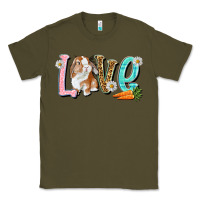 Army Green Love Easter Rabbit Easter Day Classic Tee - HowdyJamesFarm
