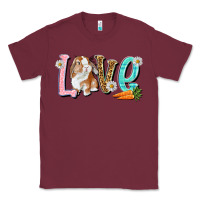 Burgundy Love Easter Rabbit Easter Day Classic Tee - HowdyJamesFarm