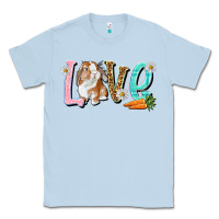 Dusty Blue Love Easter Rabbit Easter Day Classic Tee - HowdyJamesFarm