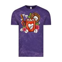 Cloud Purple Baseball Coffee cup Vintage Tee - FaDigitalArtStudio