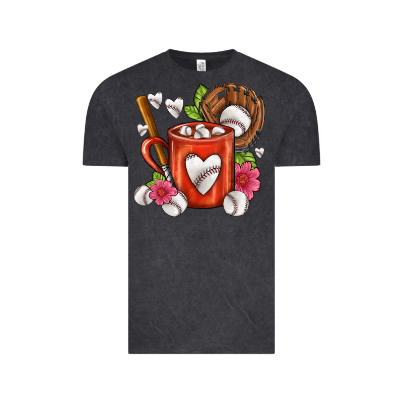 Baseball Coffee Cup Vintage Tee by FaDigitalArtStudio | Teevron