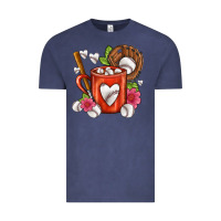 Vintage Denim Baseball Coffee cup Vintage Tee - FaDigitalArtStudio