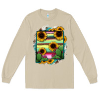 Mushroom New Mexico Map Sunflower Cactus Serape Long Sleeve Tee - RanaPortraitStore