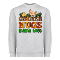 Heather Grey chicken nugs mama hugs Heavyweight Sweatshirt - AdoDesignShop