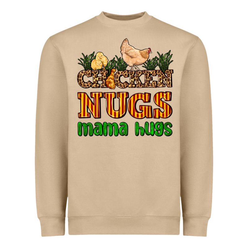Chicken Nugs Mama Hugs Heavyweight Sweatshirt by AdoDesignShop | Teevron