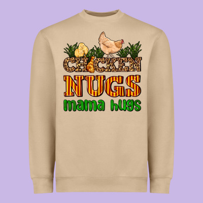 Chicken Nugs Mama Hugs Heavyweight Sweatshirt Designed By Adodesignshop