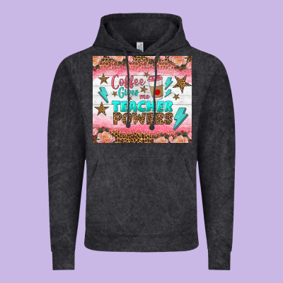 Coffee Gives Me Teacher Powers Tumbler Vintage Hoodie Designed By Bundleandbundleshop