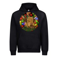 Black Brown Cow Christmas Urban Hoodie - RanaPortraitStore