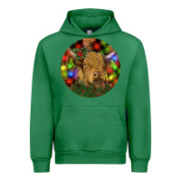 Emerald Brown Cow Christmas Urban Hoodie - RanaPortraitStore