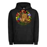 Pigment Black Brown Cow Christmas Urban Hoodie - RanaPortraitStore