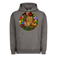 Pigment Tornado Brown Cow Christmas Urban Hoodie - RanaPortraitStore