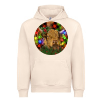 Sandshell Brown Cow Christmas Urban Hoodie - RanaPortraitStore