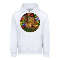 White Brown Cow Christmas Urban Hoodie - RanaPortraitStore