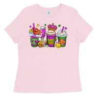 Bubblegum Pink mardi gras coffee cups Ladies Tee - OliviaCreatesArt